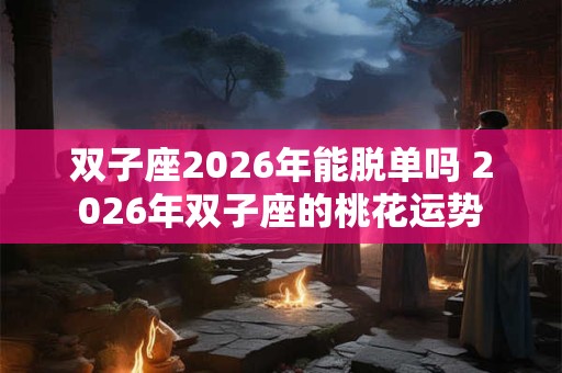 双子座2026年能脱单吗 2026年双子座的桃花运势