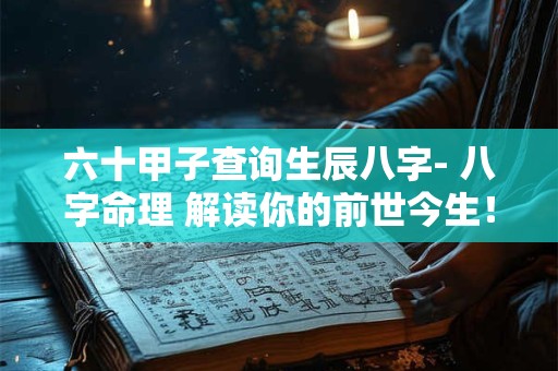 六十甲子查询生辰八字- 八字命理 解读你的前世今生！
