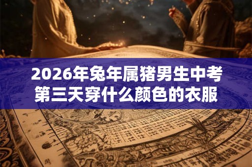 2026年兔年属猪男生中考第三天穿什么颜色的衣服