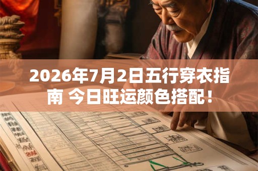 2026年7月2日五行穿衣指南 今日旺运颜色搭配！