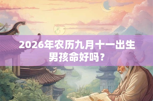 2026年农历九月十一出生男孩命好吗？