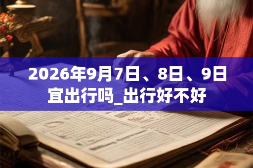 2026年9月7日、8日、9日宜出行吗_出行好不好