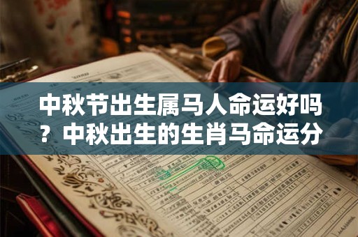 中秋节出生属马人命运好吗？中秋出生的生肖马命运分析！