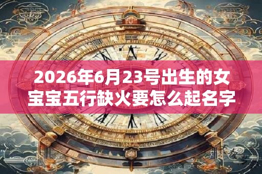 2026年6月23号出生的女宝宝五行缺火要怎么起名字