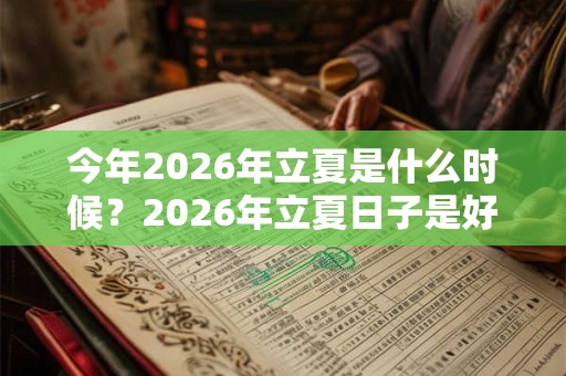 今年2026年立夏是什么时候？2026年立夏日子是好是坏？