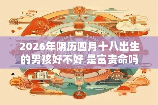 2026年阴历四月十八出生的男孩好不好 是富贵命吗