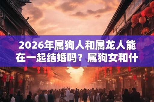 2026年属狗人和属龙人能在一起结婚吗？属狗女和什么属相相配？