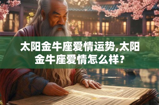 太阳金牛座爱情运势,太阳金牛座爱情怎么样？