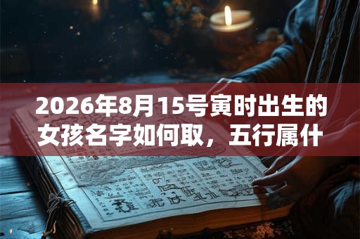2026年8月15号寅时出生的女孩名字如何取，五行属什么