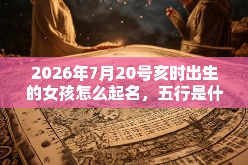 2026年7月20号亥时出生的女孩怎么起名，五行是什么？
