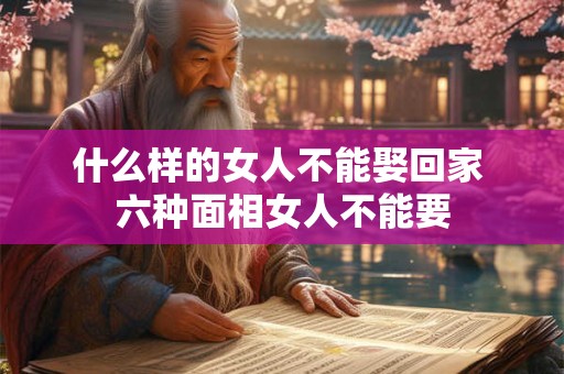 什么样的女人不能娶回家 六种面相女人不能要