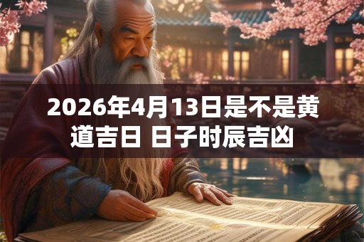 2026年4月13日是不是黄道吉日 日子时辰吉凶