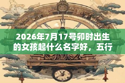 2026年7月17号卯时出生的女孩起什么名字好，五行是什么？
