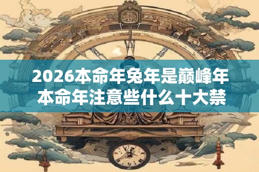 2026本命年兔年是巅峰年 本命年注意些什么十大禁忌