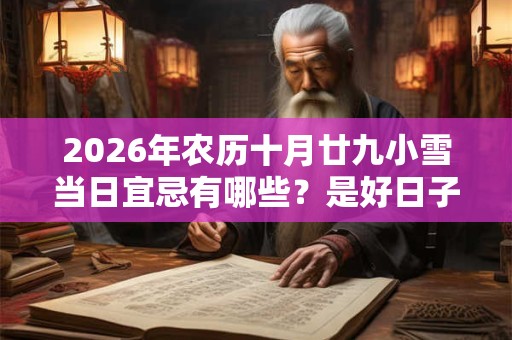 2026年农历十月廿九小雪当日宜忌有哪些？是好日子不