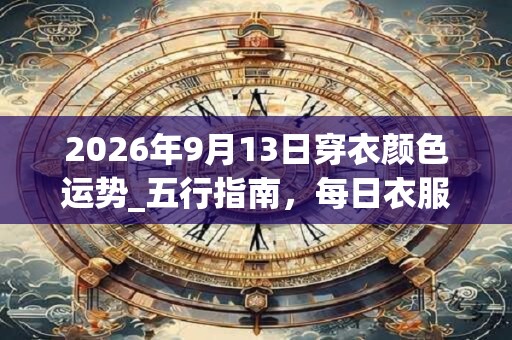 2026年9月13日穿衣颜色运势_五行指南，每日衣服颜色幸运色