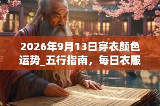 2026年9月13日穿衣颜色运势_五行指南，每日衣服颜色幸运色