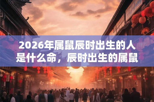 2026年属鼠辰时出生的人是什么命，辰时出生的属鼠人好不好？