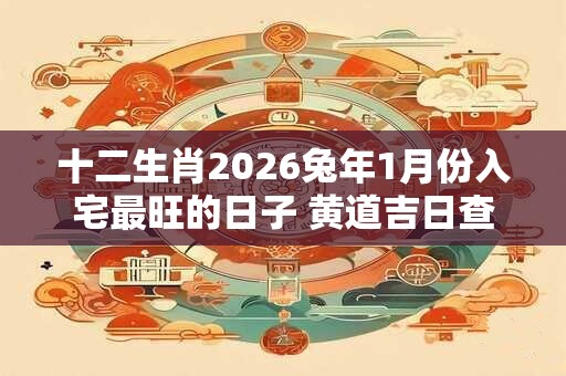 十二生肖2026兔年1月份入宅最旺的日子 黄道吉日查询