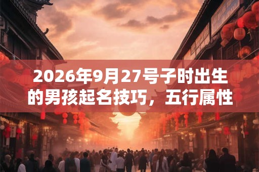 2026年9月27号子时出生的男孩起名技巧，五行属性