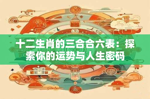 十二生肖的三合合六表：探索你的运势与人生密码