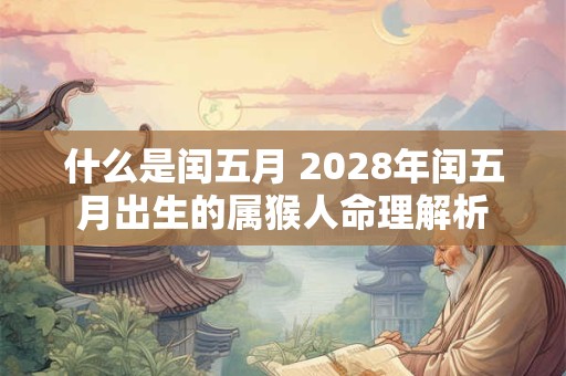 什么是闰五月 2028年闰五月出生的属猴人命理解析