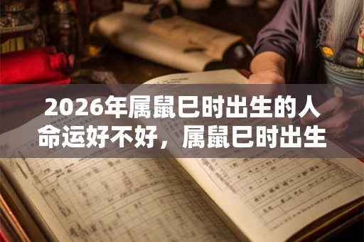 2026年属鼠巳时出生的人命运好不好，属鼠巳时出生是什么命？