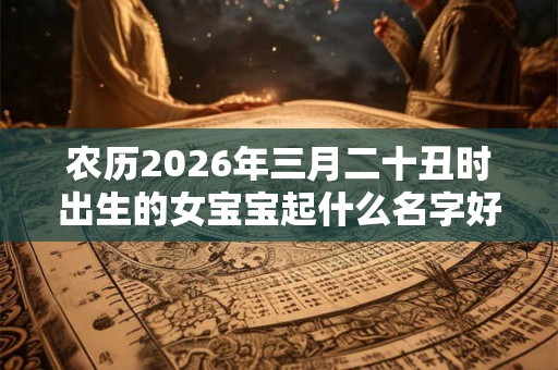 农历2026年三月二十丑时出生的女宝宝起什么名字好听，五行属什么