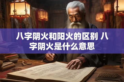 八字阴火和阳火的区别 八字阴火是什么意思