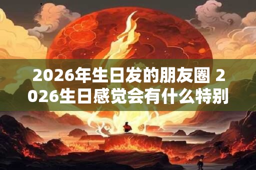 2026年生日发的朋友圈 2026生日感觉会有什么特别惊喜