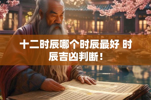 十二时辰哪个时辰最好 时辰吉凶判断！