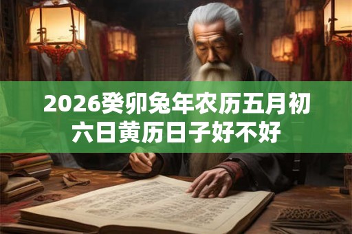 2026癸卯兔年农历五月初六日黄历日子好不好