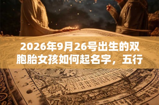 2026年9月26号出生的双胞胎女孩如何起名字，五行属什么？