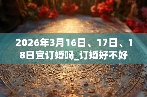 2026年3月16日、17日、18日宜订婚吗_订婚好不好