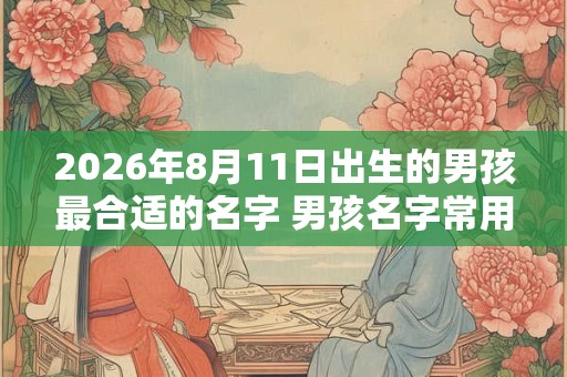 2026年8月11日出生的男孩最合适的名字 男孩名字常用字有哪些