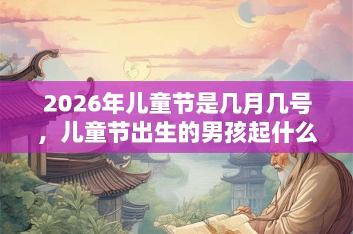 2026年儿童节是几月几号，儿童节出生的男孩起什么名字合适