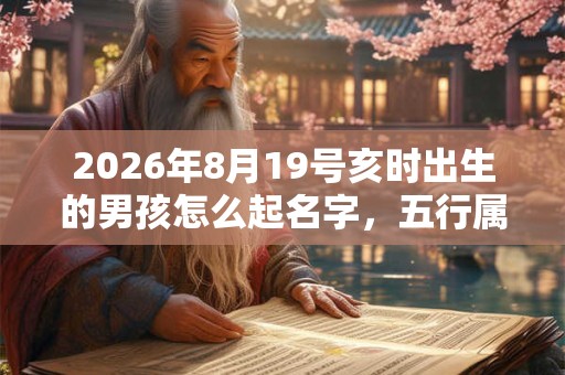 2026年8月19号亥时出生的男孩怎么起名字，五行属什么