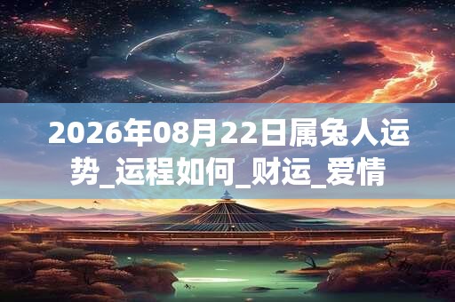 2026年08月22日属兔人运势_运程如何_财运_爱情