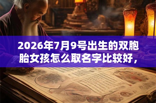 2026年7月9号出生的双胞胎女孩怎么取名字比较好，五行属什么？