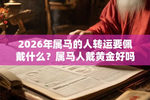 2026年属马的人转运要佩戴什么？属马人戴黄金好吗？