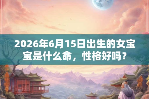 2026年6月15日出生的女宝宝是什么命，性格好吗？