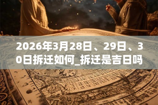 2026年3月28日、29日、30日拆迁如何_拆迁是吉日吗