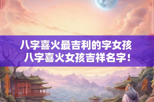 八字喜火最吉利的字女孩 八字喜火女孩吉祥名字！