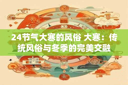 24节气大寒的风俗 大寒：传统风俗与冬季的完美交融