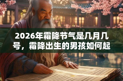 2026年霜降节气是几月几号，霜降出生的男孩如何起名字