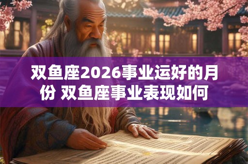 双鱼座2026事业运好的月份 双鱼座事业表现如何