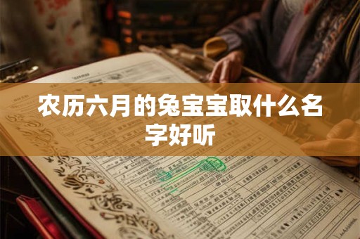 农历六月的兔宝宝取什么名字好听