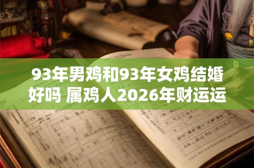 93年男鸡和93年女鸡结婚好吗 属鸡人2026年财运运势如何