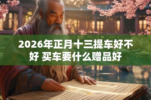 2026年正月十三提车好不好 买车要什么赠品好