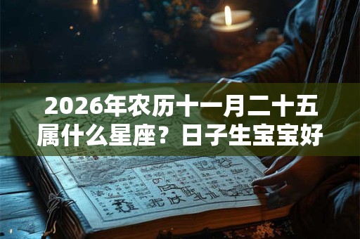 2026年农历十一月二十五属什么星座？日子生宝宝好吗？